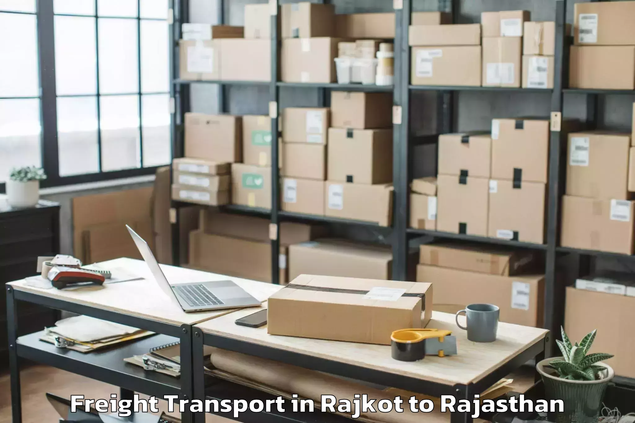 Top Rajkot to Bagidora Freight Transport Available